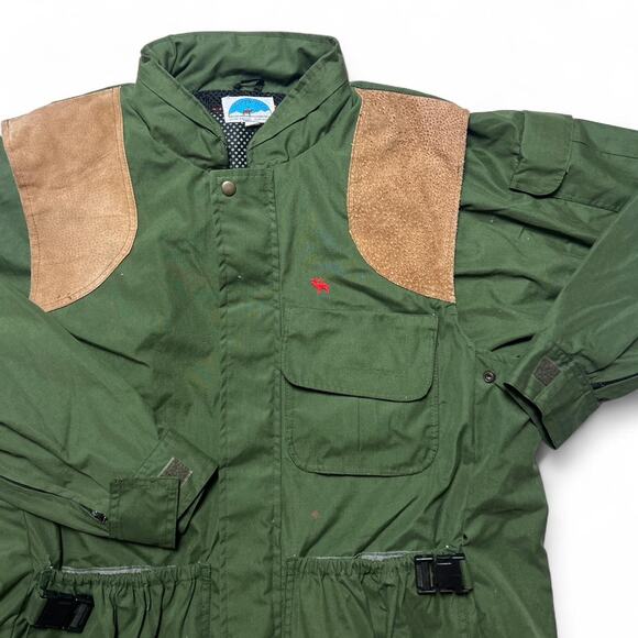 Gary Nesse Missoula MT 80s Vintage Ultimate System Green Nylon Suede Jacket M - Picture 3 of 6